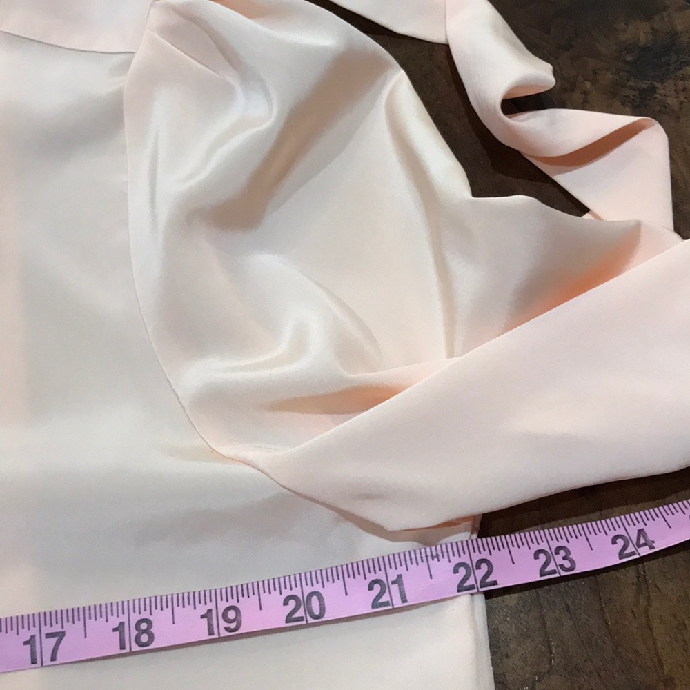 Vintage Tuxedo Style Long Sleeve Button Down Bow Blouse - Picture 6 of 8